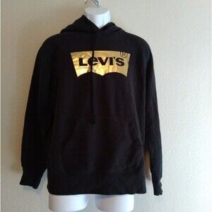 Levi's Medium Black Hooded Sweatshirt NWT